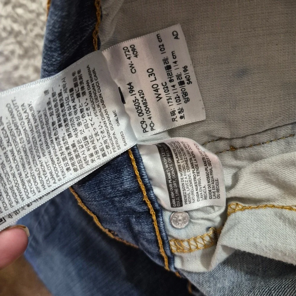 Levi's 505 Regular Fit Mens 40x30 Blue Denim Jeans Retro Normcore Retro READ